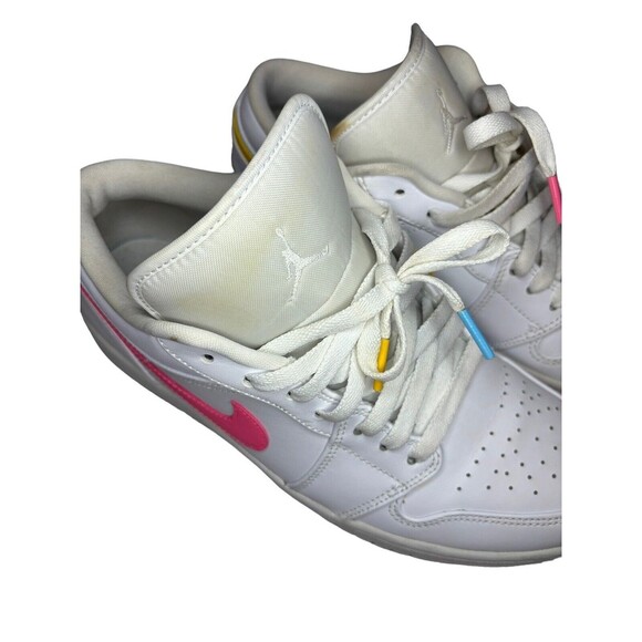 Air Jordan 1 Low Multi-Color Swoosh Mens Sz 9.5 CW7033-100 - Picture 5 of 9